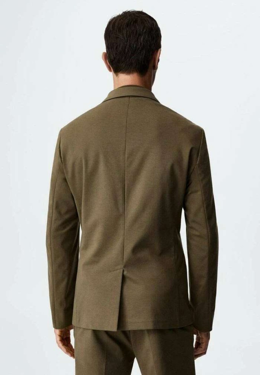 Clothing * | Mango Fabre Blazer Jacket Khaki