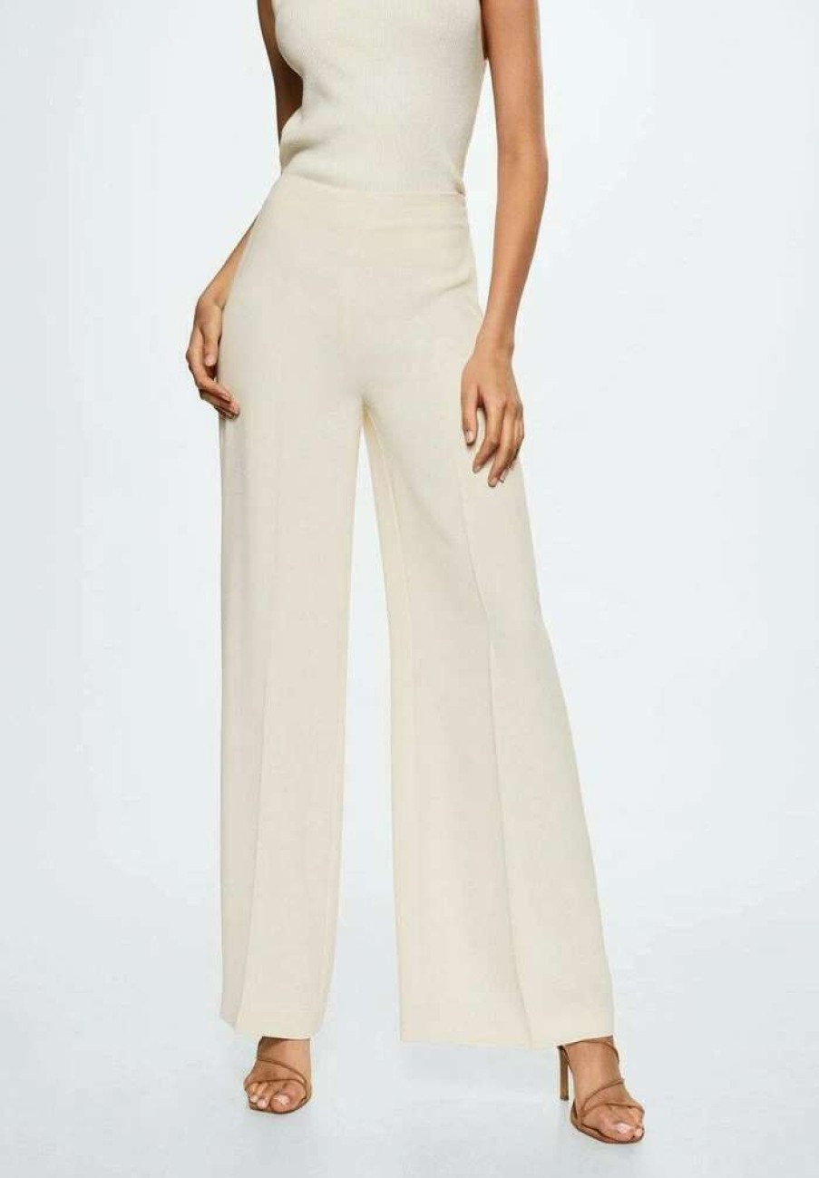 Clothing * | Mango Justo Trousers Ecru