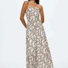 Clothing * | Mango Sere Maxi Dress Brown