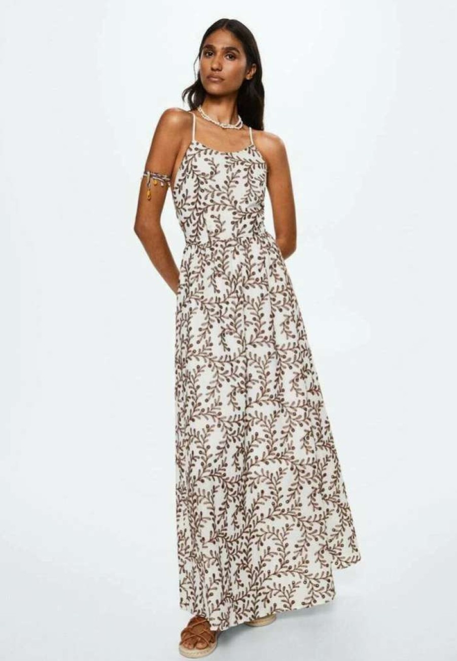 Clothing * | Mango Sere Maxi Dress Brown