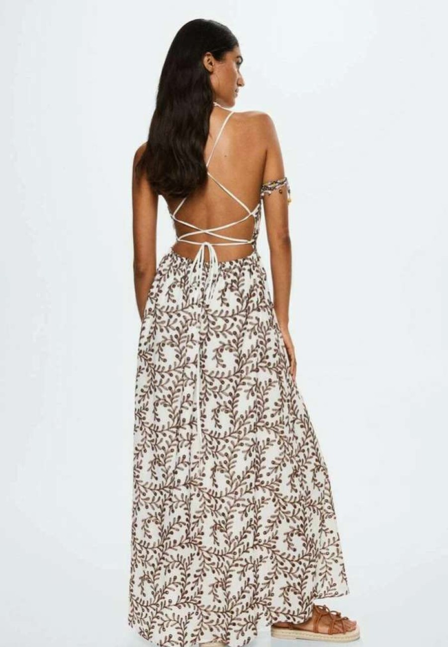 Clothing * | Mango Sere Maxi Dress Brown