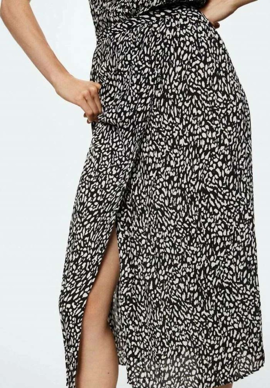 Clothing * | Mango Pliti-A A-Line Skirt Schwarz