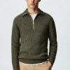 Clothing * | Mango Texasp Jumper Khaki