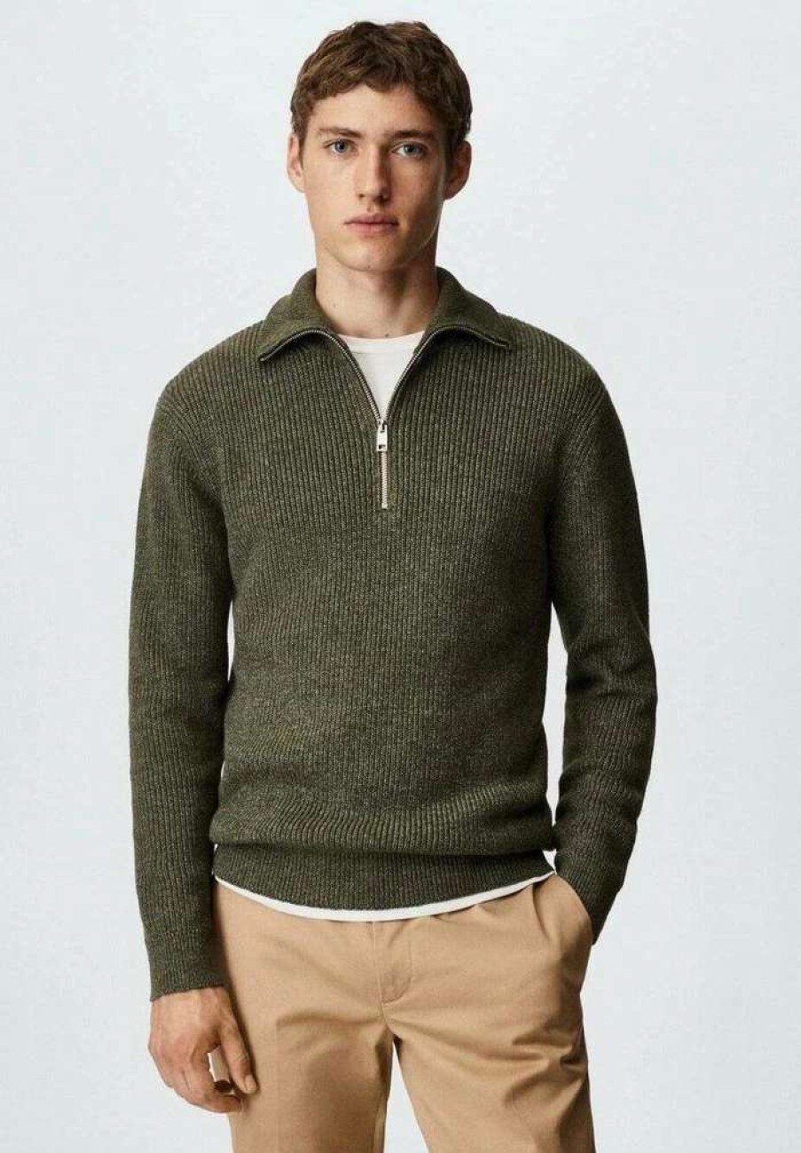 Clothing * | Mango Texasp Jumper Khaki