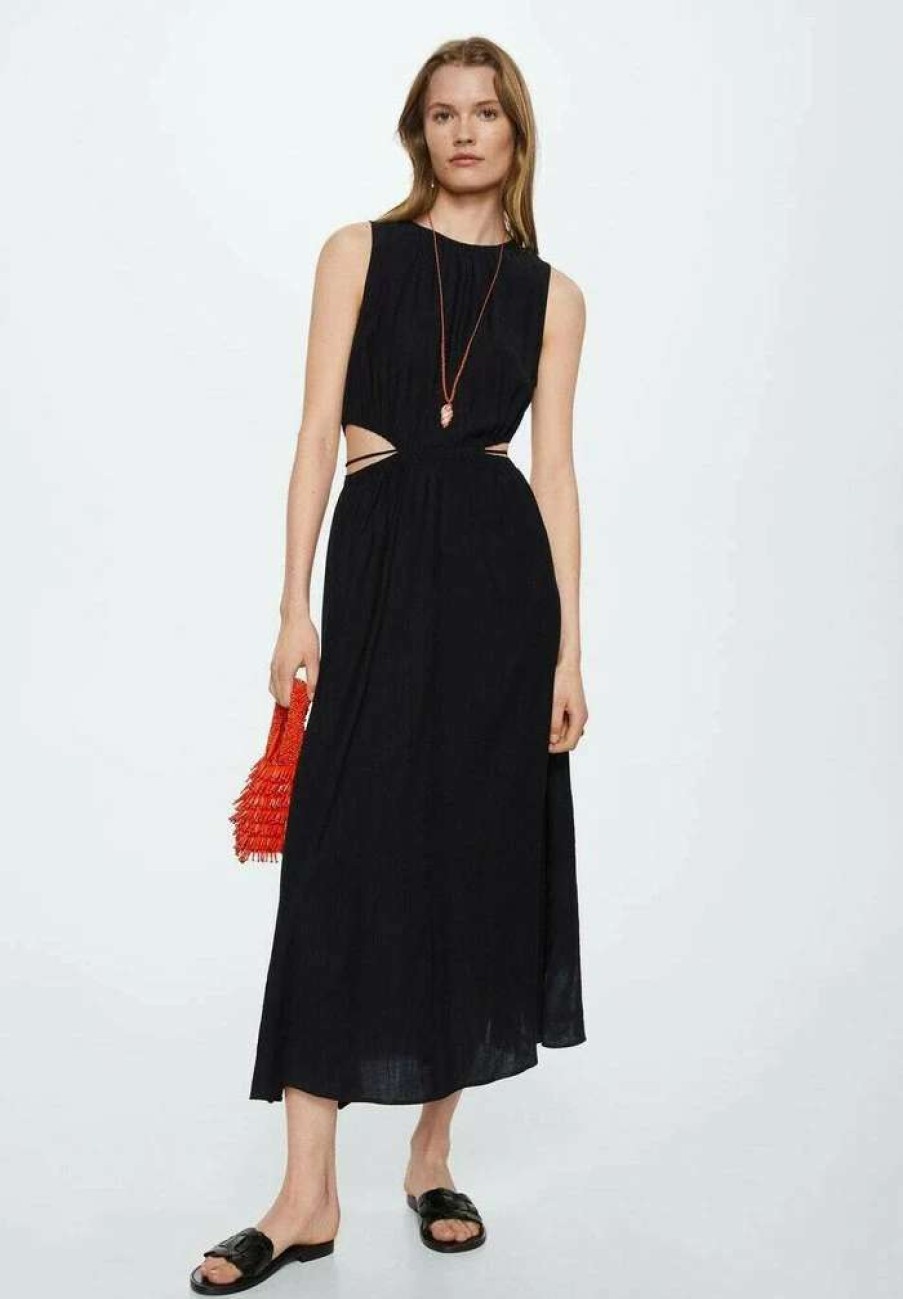 Clothing * | Mango Willow Maxi Dress Schwarz