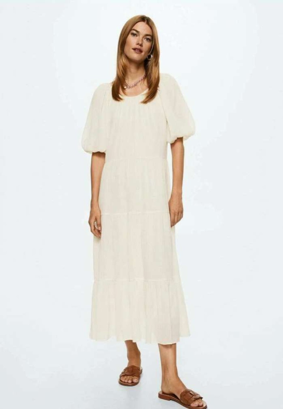 Clothing * | Mango Biel-H Day Dress Blanc Casse