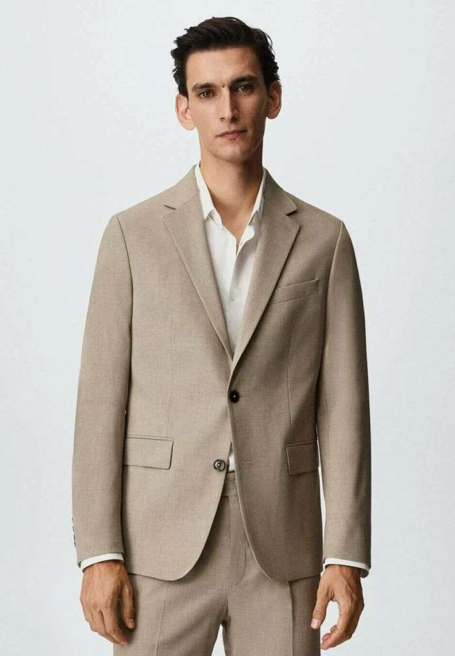 Clothing * | Mango Breda Blazer Jacket Mink Grey