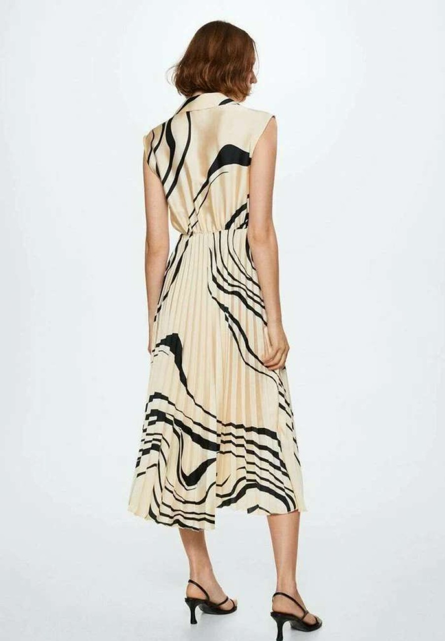 Clothing * | Mango Marble Day Dress Gebroken Wit