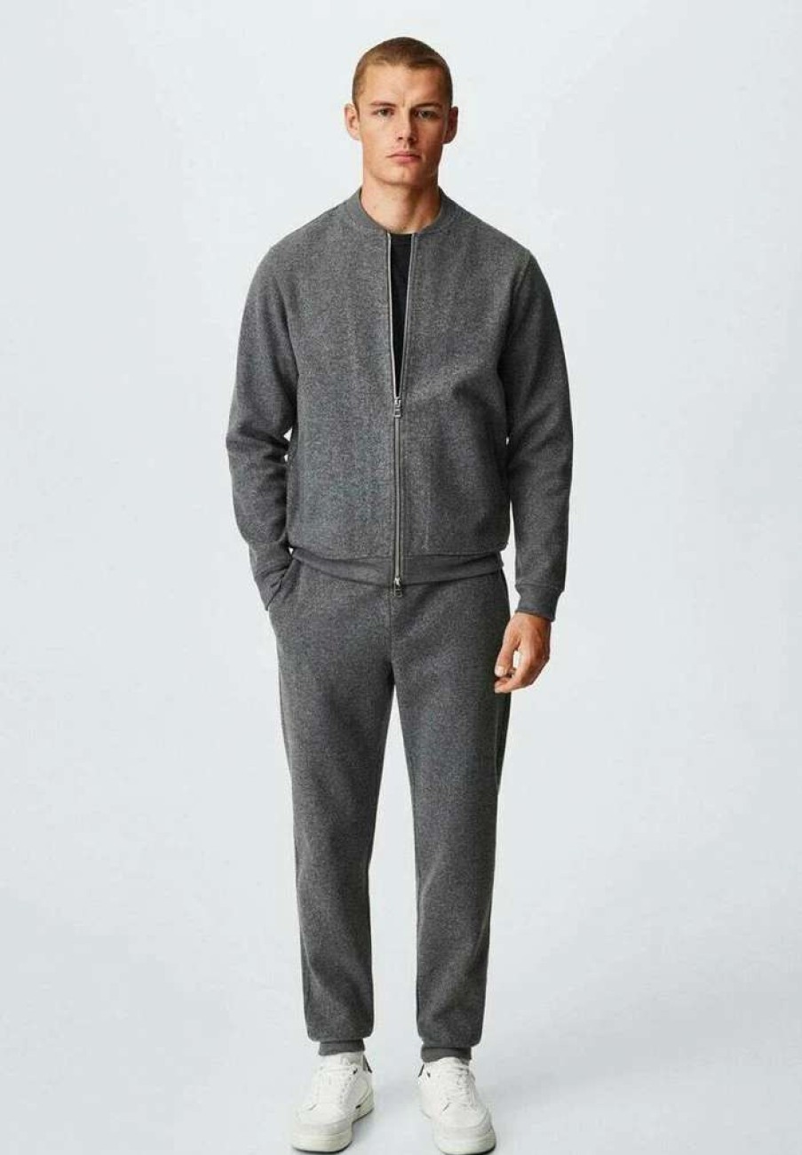 Clothing * | Mango Alludiap-I Tracksuit Bottoms Mittelgrau Meliert