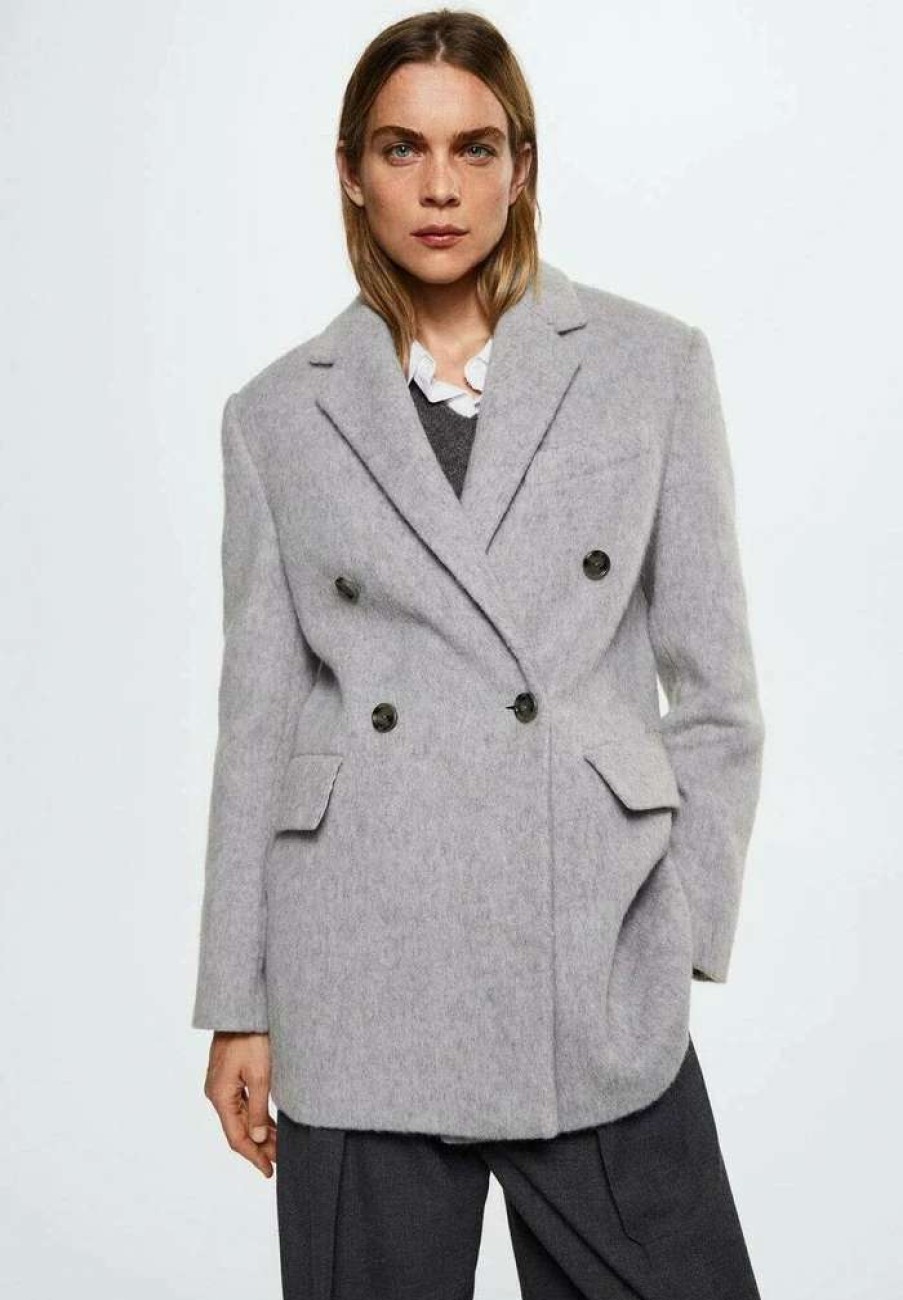 Clothing * | Mango Pelusa Short Coat Grau