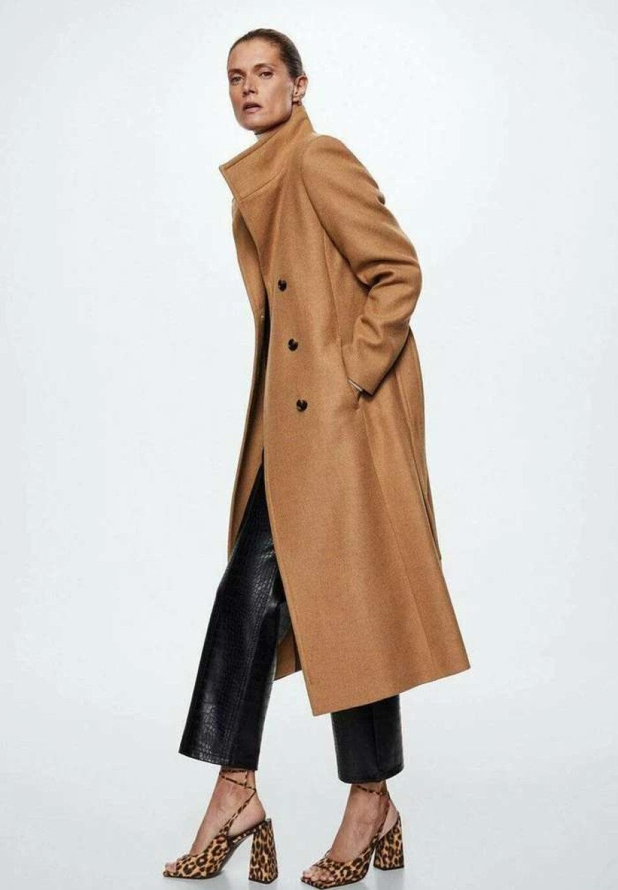 Clothing * | Mango Sirenita Classic Coat Mittelbraun