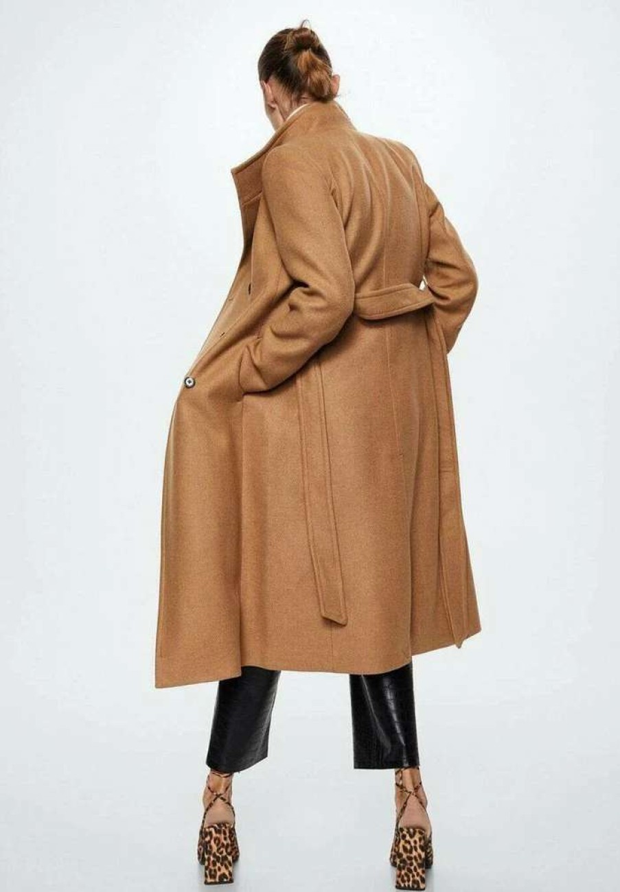 Clothing * | Mango Sirenita Classic Coat Mittelbraun