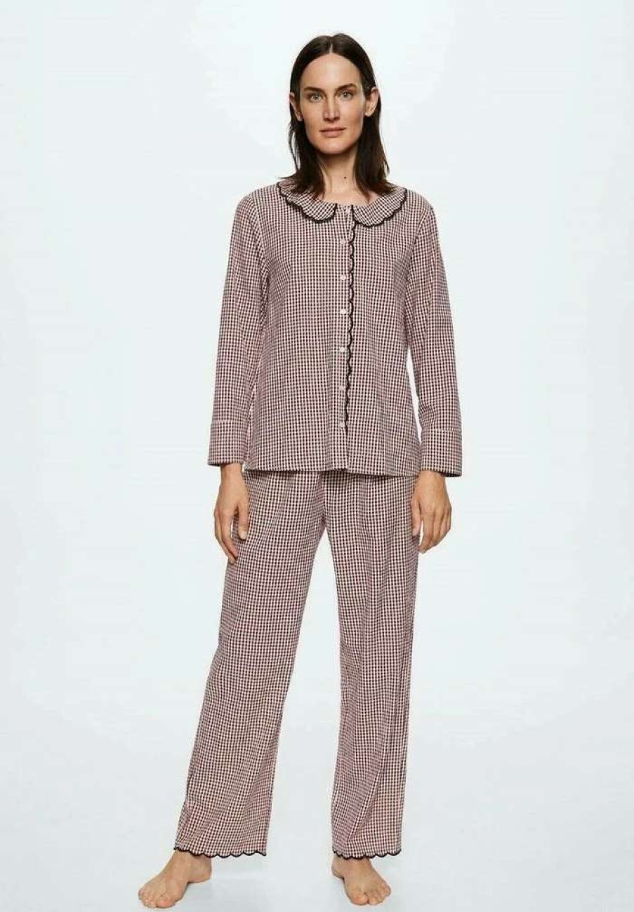 Nightwear * | Mango Martina Pyjama Set Maroon