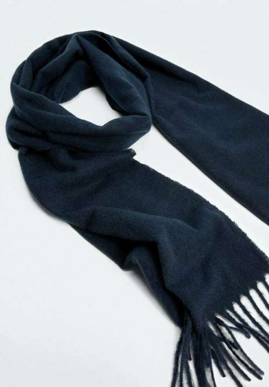 Accessoires * | Mango Basiclus Scarf Marinebla