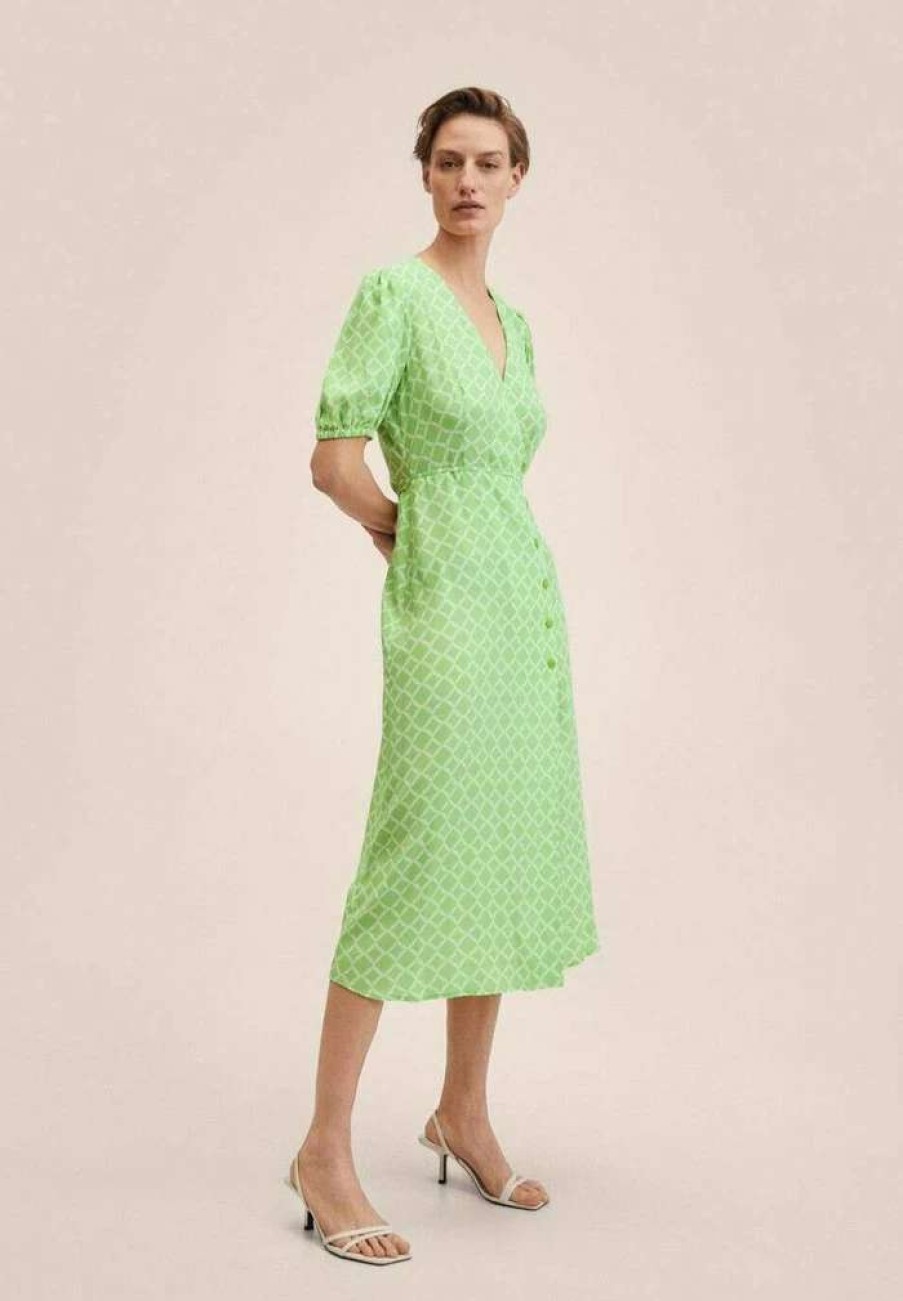 Clothing * | Mango Lucy Day Dress Pastel Green