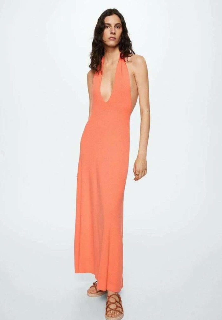 Clothing * | Mango Tiza Maxi Dress Saumon