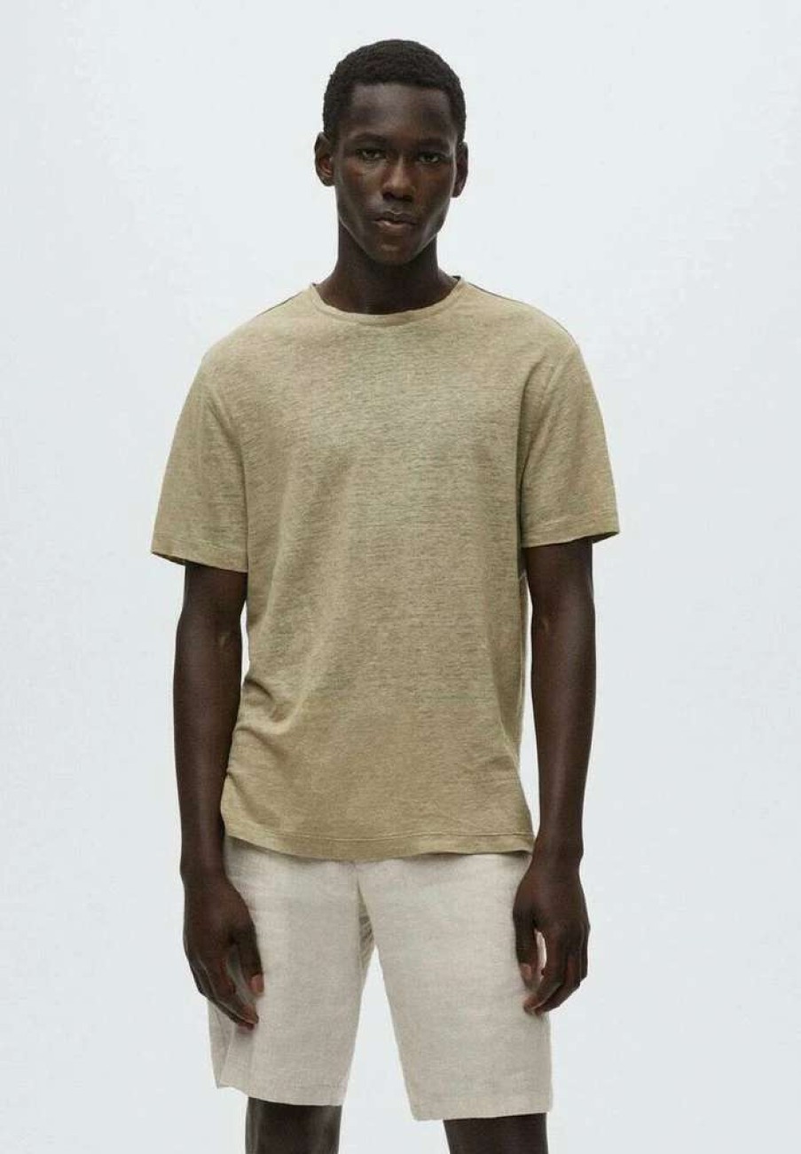 Clothing * | Mango Limanb Basic T-Shirt Beige