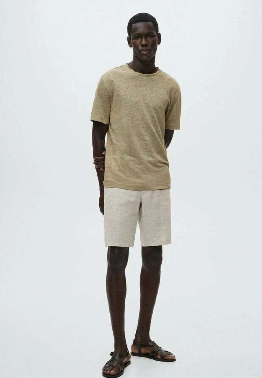 Clothing * | Mango Limanb Basic T-Shirt Beige