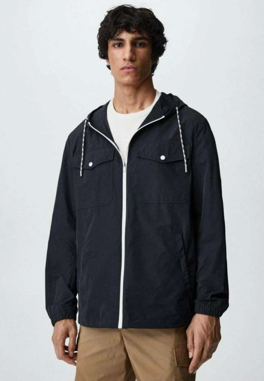 Clothing * | Mango Costa Outdoor Jacket Bleu Marine Fonce