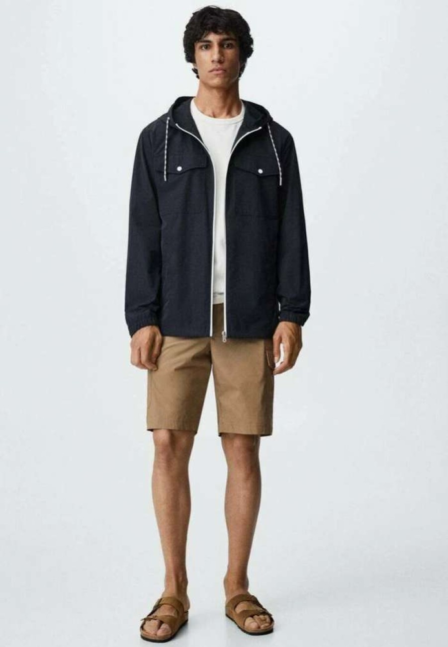 Clothing * | Mango Costa Outdoor Jacket Bleu Marine Fonce