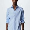 Clothing * | Mango Oxfi-I Formal Shirt Azul Celeste