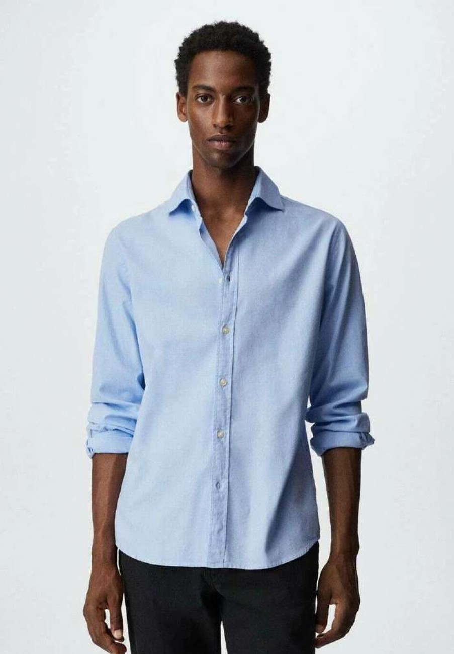 Clothing * | Mango Oxfi-I Formal Shirt Azul Celeste